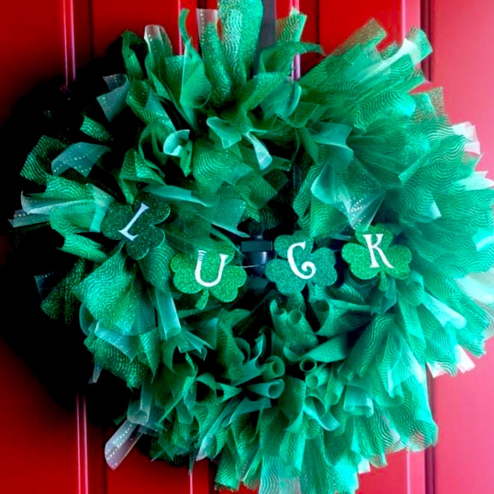St. Patrick’s day door wreath